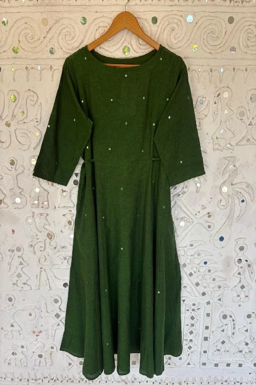 Okhai 'Emerald' Embroidered Cotton Dress | Rescue - Image 4