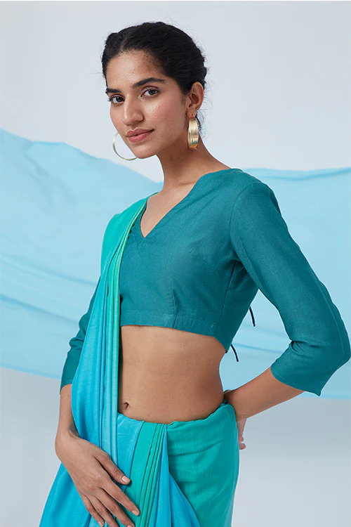Okhai 'Fika' V-Neck Silk Blend Blouse - Image 4