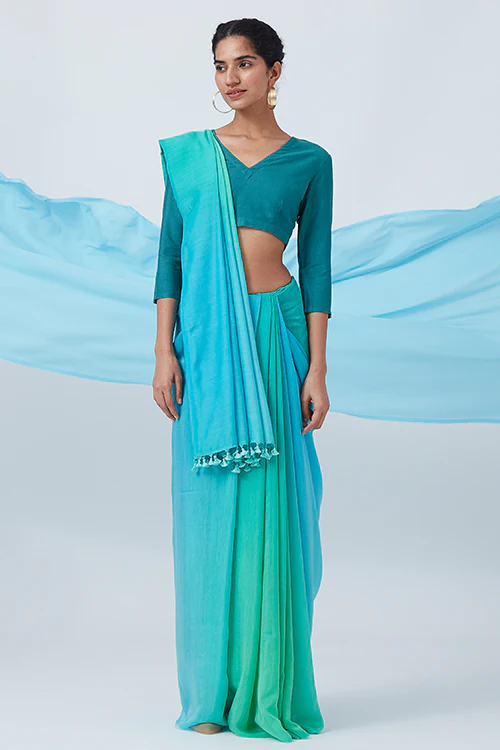 Okhai 'Fika' V-Neck Silk Blend Blouse - Image 6