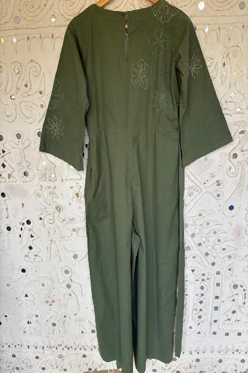 Okhai 'Forest Magic' Pure Cotton Hand Embroidered Jumpsuit | Rescue - Image 2