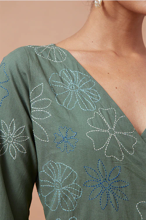 Okhai 'Forest Magic' Pure Cotton Hand Embroidered Jumpsuit | Rescue - Image 6