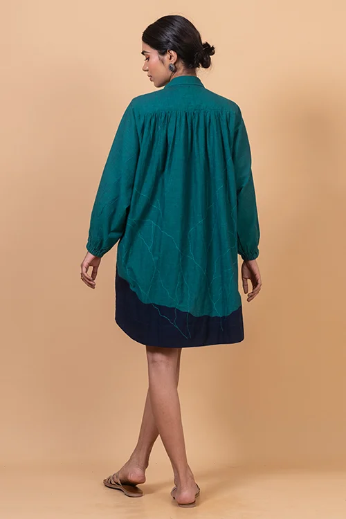Okhai "Ganges" Hand Applique and Embroidery work Pure Cotton Free Size Dress - Image 6
