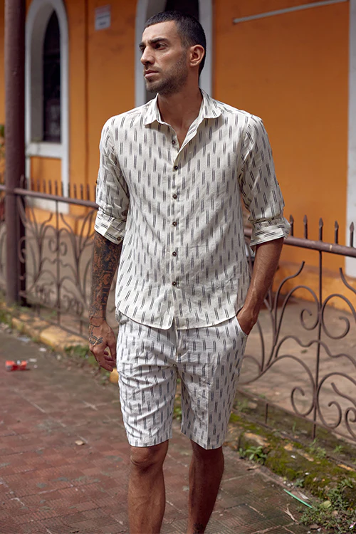 Okhai 'Genuine' Pure Cotton Ikat Shorts (Inseam 10") - Image 6
