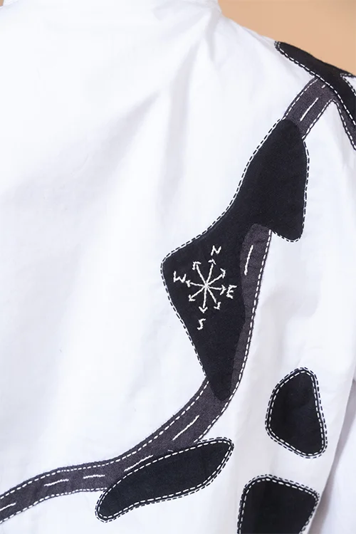 Okhai "Getaway" Hand Applique and Embroidery work Pure Cotton Jacket - Image 6