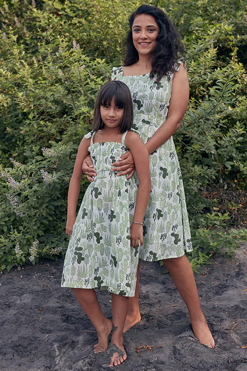 Okhai 'Girl' Hand Block Print Pure Cotton Sleeveless Kids Dress - Image 7