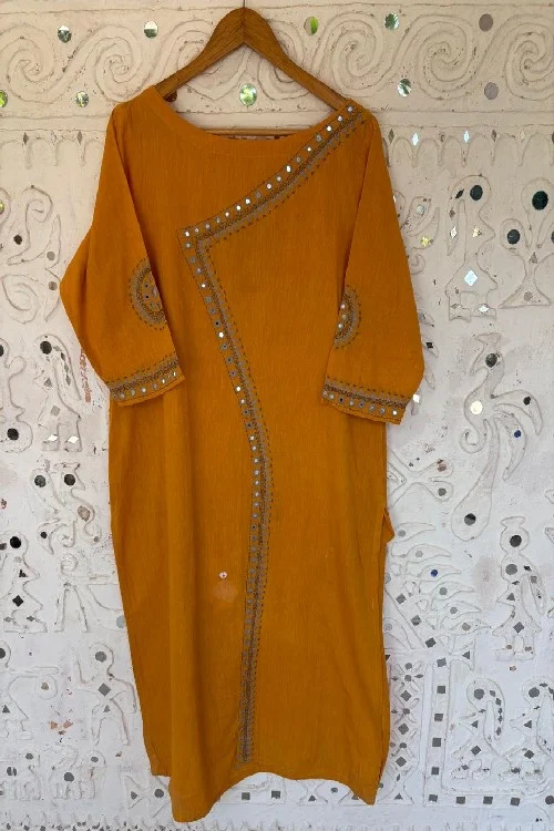 Okhai "Golden Goddess" Embroidery Work Kurta | Rescue - Image 2