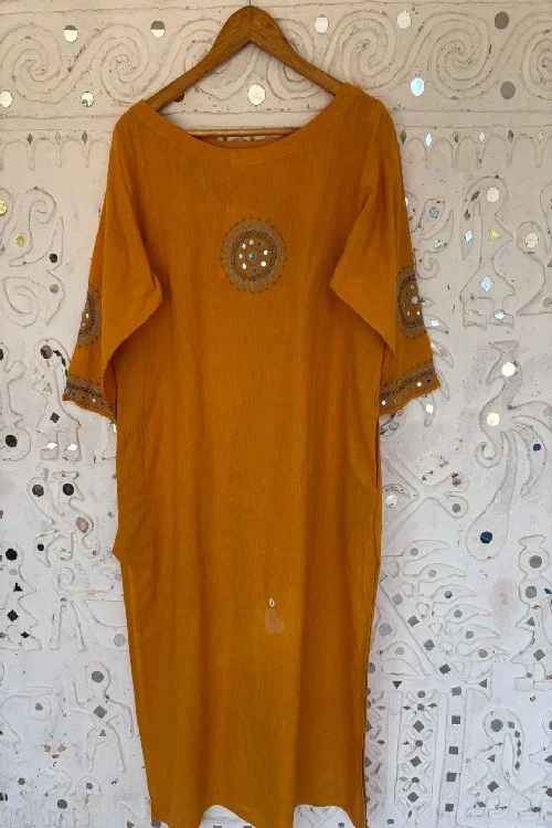 Okhai "Golden Goddess" Embroidery Work Kurta | Rescue - Image 3