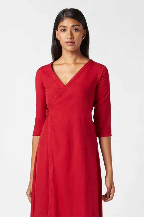 Okhai 'Heart' Cotton Handloom Wrap Dress - Image 2