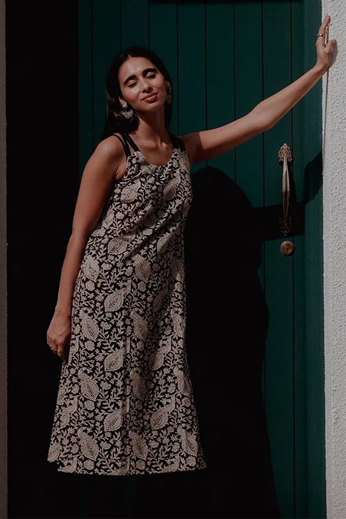 Okhai "Inkline" Handblock Printed Pure Cotton Kurta - Image 4