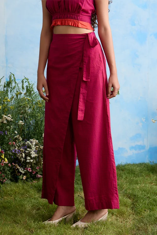 Okhai "Jade Vine" Cotton Wrap Pants - Image 5
