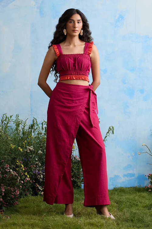 Okhai "Jade Vine" Cotton Wrap Pants - Image 6