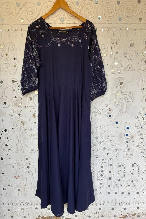 Okhai Joyous Pure Cotton Hand Embroidered Mirror Work Dress | Rescue - Image 4