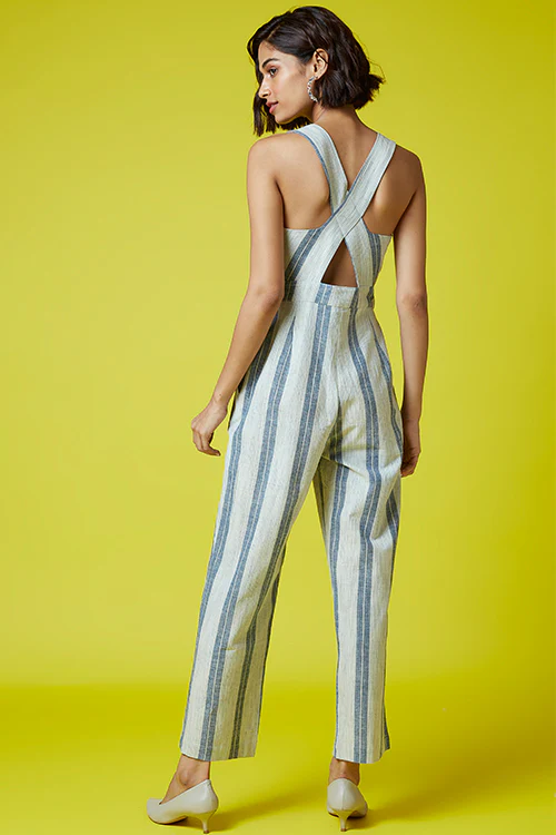 Okhai 'Leader' Hand Block Printed Pure Cotton Jumpsuit - Image 3