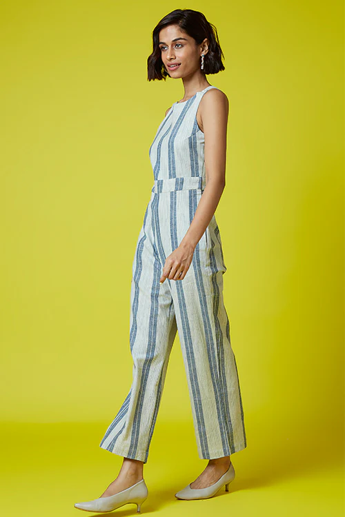 Okhai 'Leader' Hand Block Printed Pure Cotton Jumpsuit - Image 4
