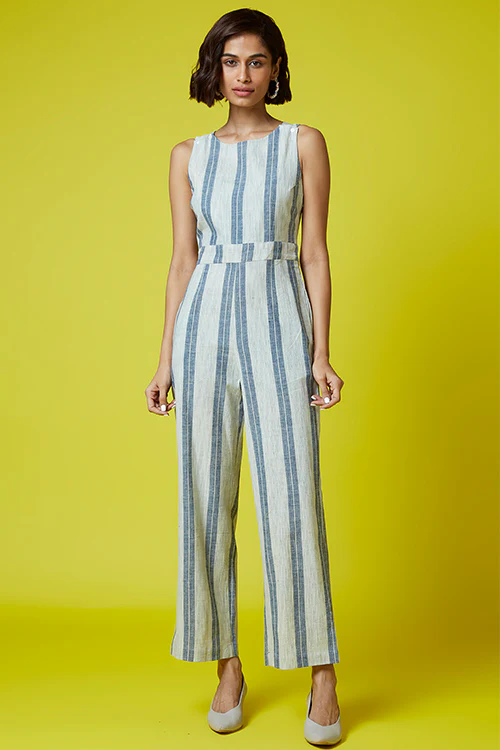 Okhai 'Leader' Hand Block Printed Pure Cotton Jumpsuit - Image 7