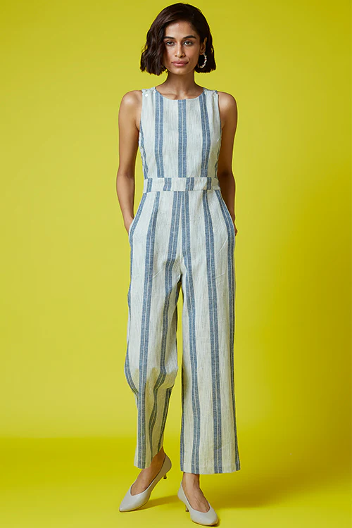 Okhai 'Leader' Hand Block Printed Pure Cotton Jumpsuit - Image 8