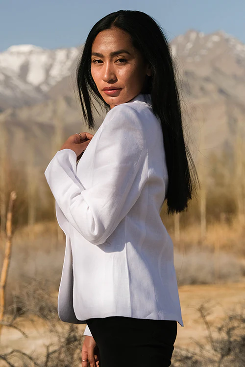 Okhai 'Mallipoo' Linen Cotton Blazer - Image 4