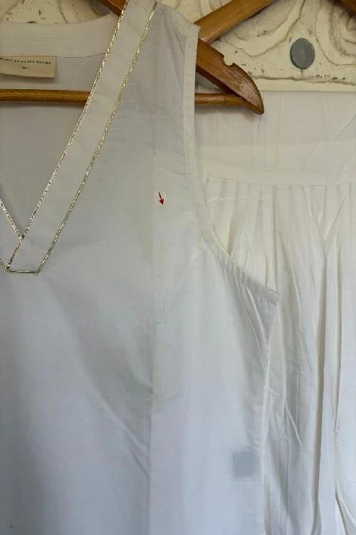 Okhai 'Milky Swan' Gota Patti Kurta Sharara Dupatta Set | Rescue - Image 3