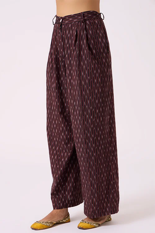Okhai "Mirage" Pure Cotton Ikat High Waisted Pants - Image 6