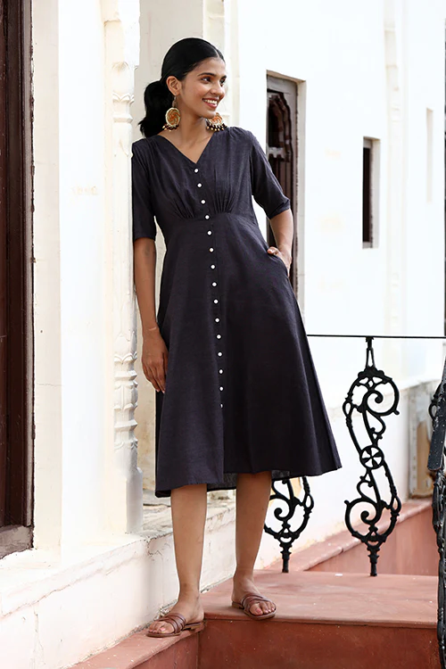 Okhai "New Noir" Pure Cotton Dress - Image 7