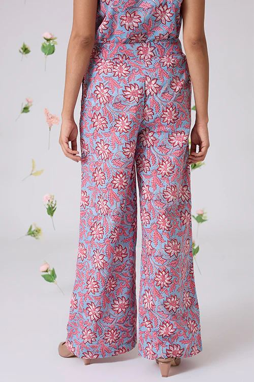 Okhai "Nimble" Handblock Printed Pure Cotton High-Waisted Pants - Image 5