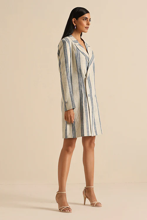Okhai 'Poise' Pure Cotton Blazer Dress - Image 4