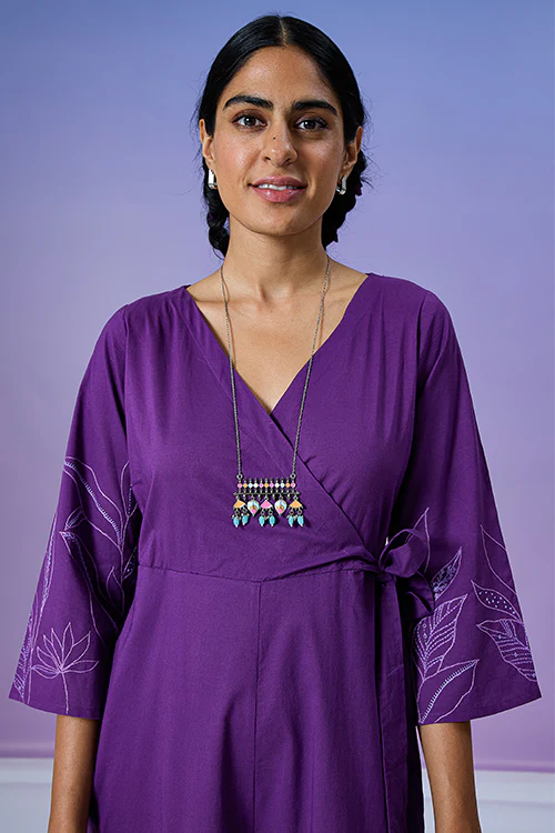 Okhai 'Powerful' Pure Cotton Hand Embroidered Jumpsuit - Image 3