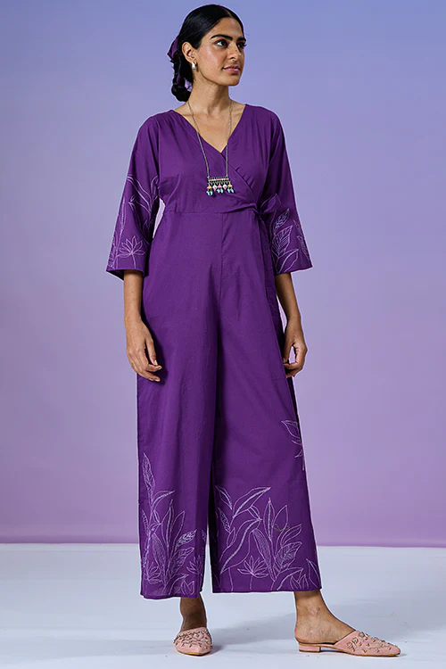 Okhai 'Powerful' Pure Cotton Hand Embroidered Jumpsuit - Image 6