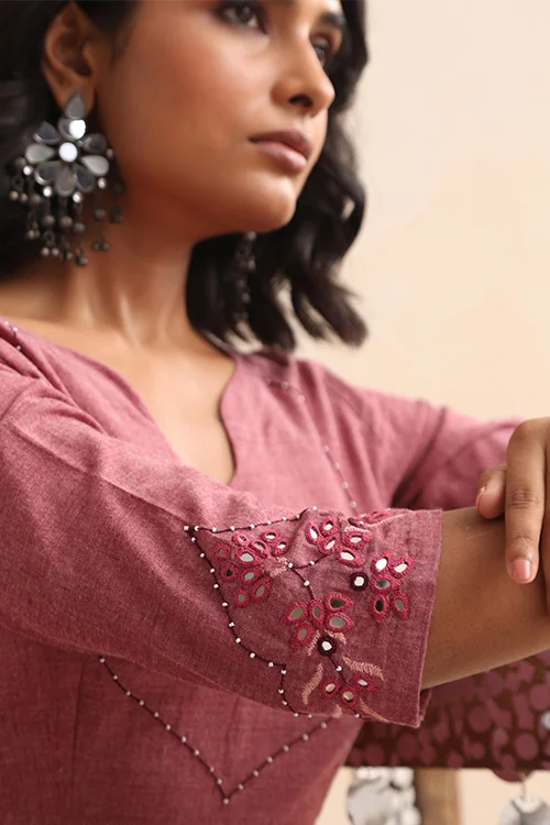 Okhai "Prism" Hand-Embroidered Pure Cotton Blouse - Image 3