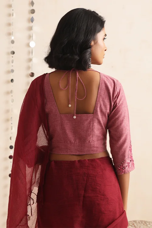 Okhai "Prism" Hand-Embroidered Pure Cotton Blouse - Image 4