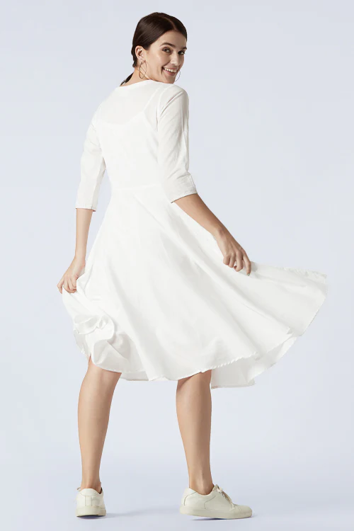 Okhai 'Pulicat' Cotton Cambric Hand Embroidered Dress - Image 5