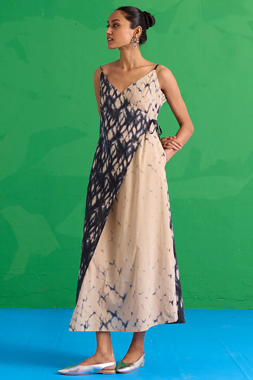 Okhai "Quartzite" Tie-Dye Pure Cotton Wrap Dress - Image 6