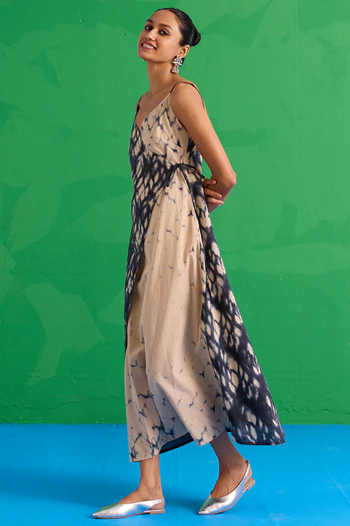 Okhai "Quartzite" Tie-Dye Pure Cotton Wrap Dress - Image 8