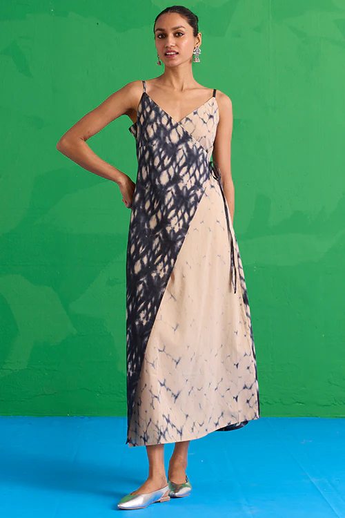 Okhai "Quartzite" Tie-Dye Pure Cotton Wrap Dress - Image 9