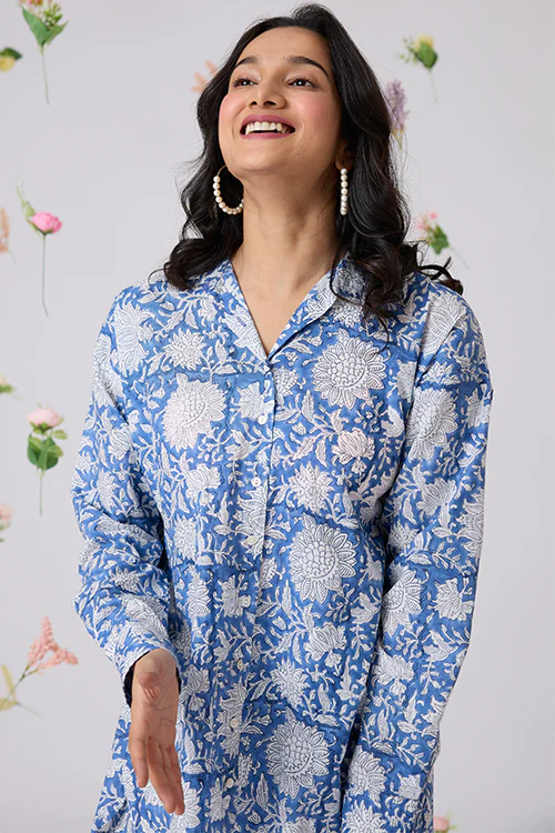 Okhai "Rainburst" Handblock Printed Pure Cotton Shirt - Image 12