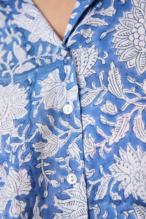 Okhai "Rainburst" Handblock Printed Pure Cotton Shirt - Image 5