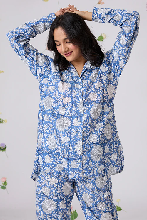 Okhai "Rainburst" Handblock Printed Pure Cotton Shirt - Image 6