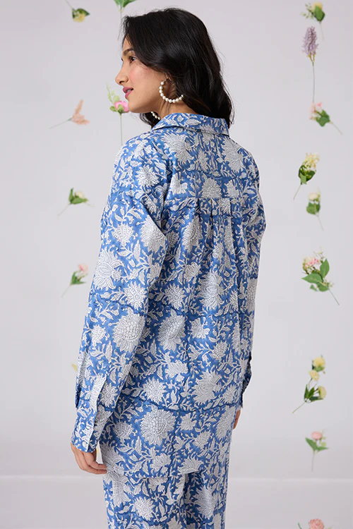Okhai "Rainburst" Handblock Printed Pure Cotton Shirt - Image 7