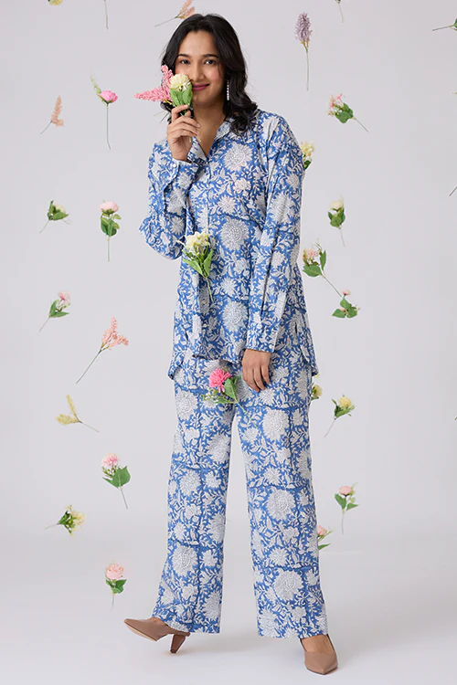 Okhai "Rainburst" Handblock Printed Pure Cotton Shirt - Image 9