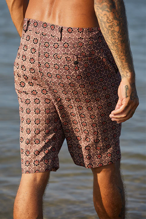 Okhai 'Resilience' Pure Cotton Ajrakh Shorts (Inseam 10") - Image 5
