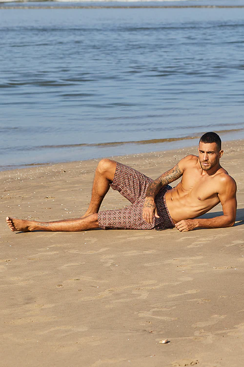 Okhai 'Resilience' Pure Cotton Ajrakh Shorts (Inseam 10") - Image 6