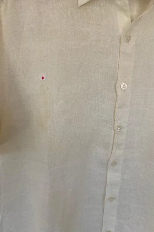 Okhai 'Reverence' Cotton Linen Blend Hand Embroidered Half Sleeves Shirt | Rescue - Image 4