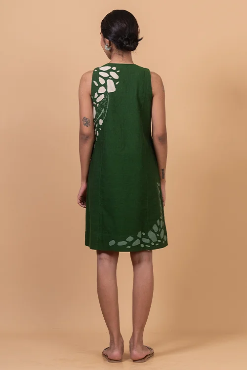 Okhai "River" Hand Applique and Embroidery work Pure Cotton Dress - Image 7