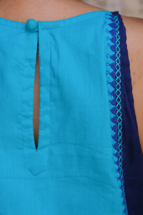 Okhai "Rivulet" Hand-Embroidered Mul Kurta Pant Set - Image 8