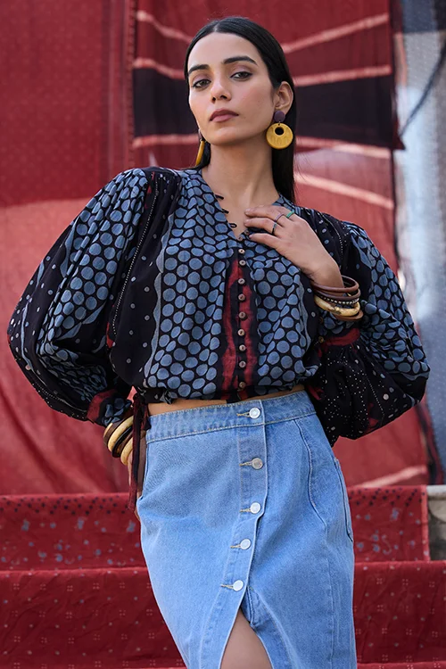 Okhai "Riyal" Cotton Ajrakh Top