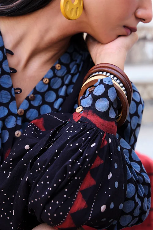Okhai "Riyal" Cotton Ajrakh Top - Image 5