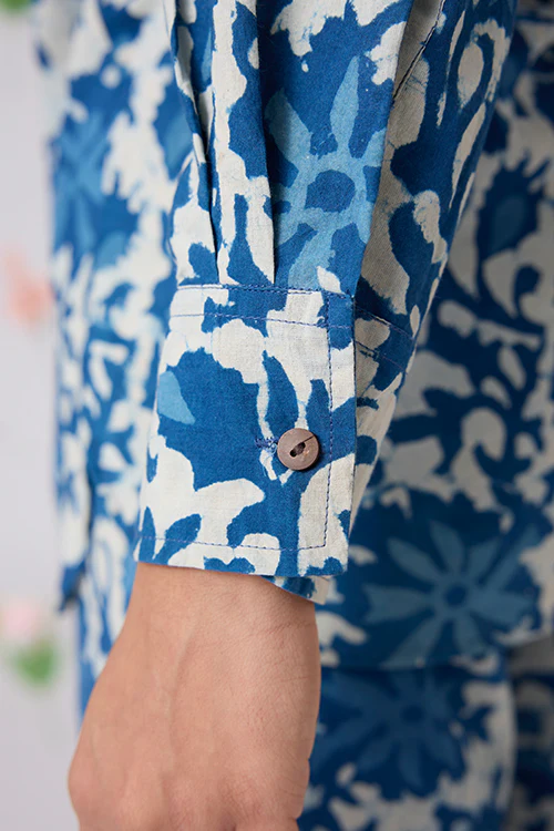 Okhai "Rozana" Handblock Printed Pure Cotton Shirt Pant Set - Image 5