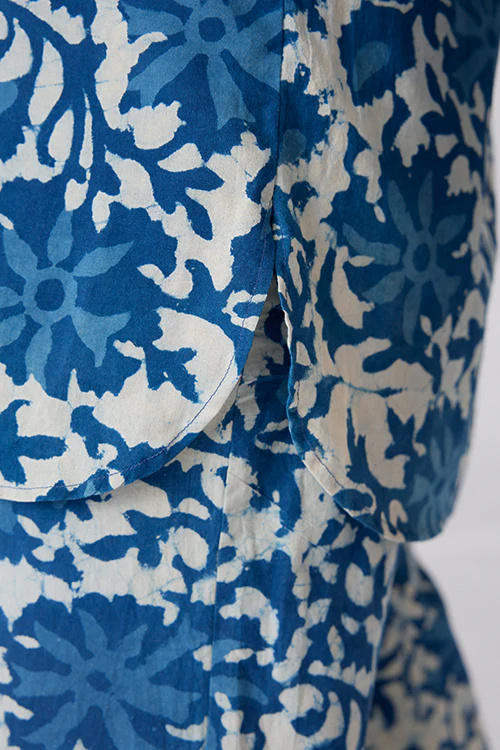 Okhai "Rozana" Handblock Printed Pure Cotton Shirt Pant Set - Image 6