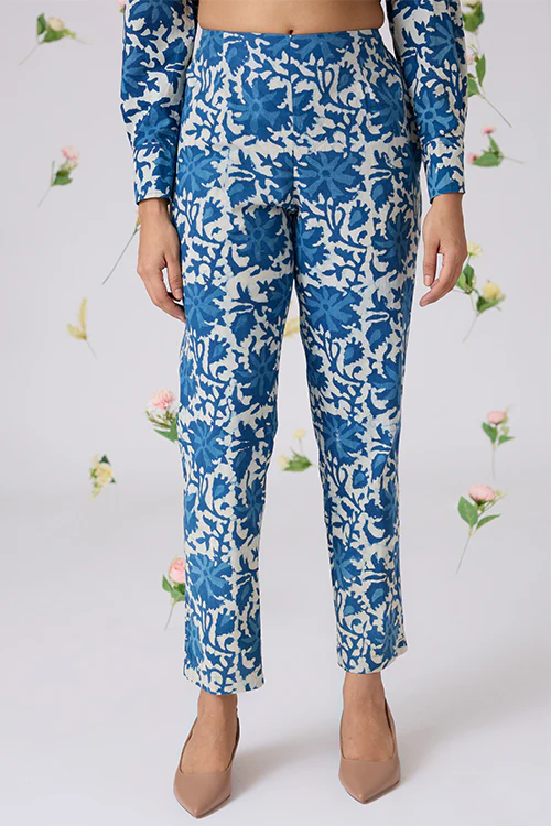 Okhai "Rozana" Handblock Printed Pure Cotton Shirt Pant Set - Image 7