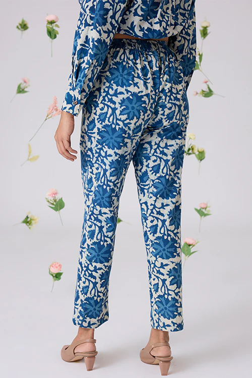 Okhai "Rozana" Handblock Printed Pure Cotton Shirt Pant Set - Image 8